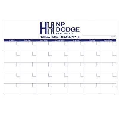 DEWC-L - Wall Calendar, Large Dry Erase