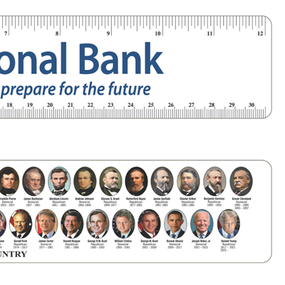 RU20-PRES - Ruler, 12" Presidents