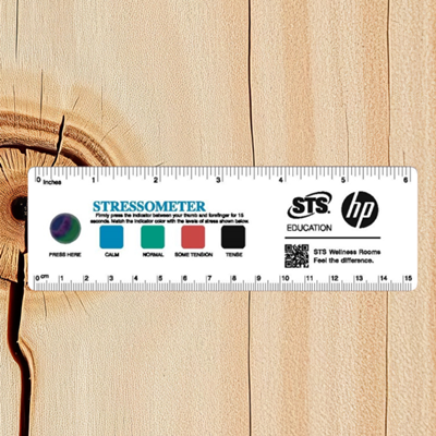 STR15-L - Ruler, 6" with Stress Crystal, Large