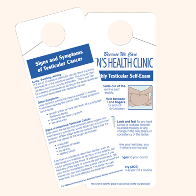 TSE-10 - Testicular Self-Exam Card, Monthly