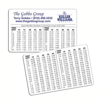 AC10-L - Large Amortization or Mortgage Card  