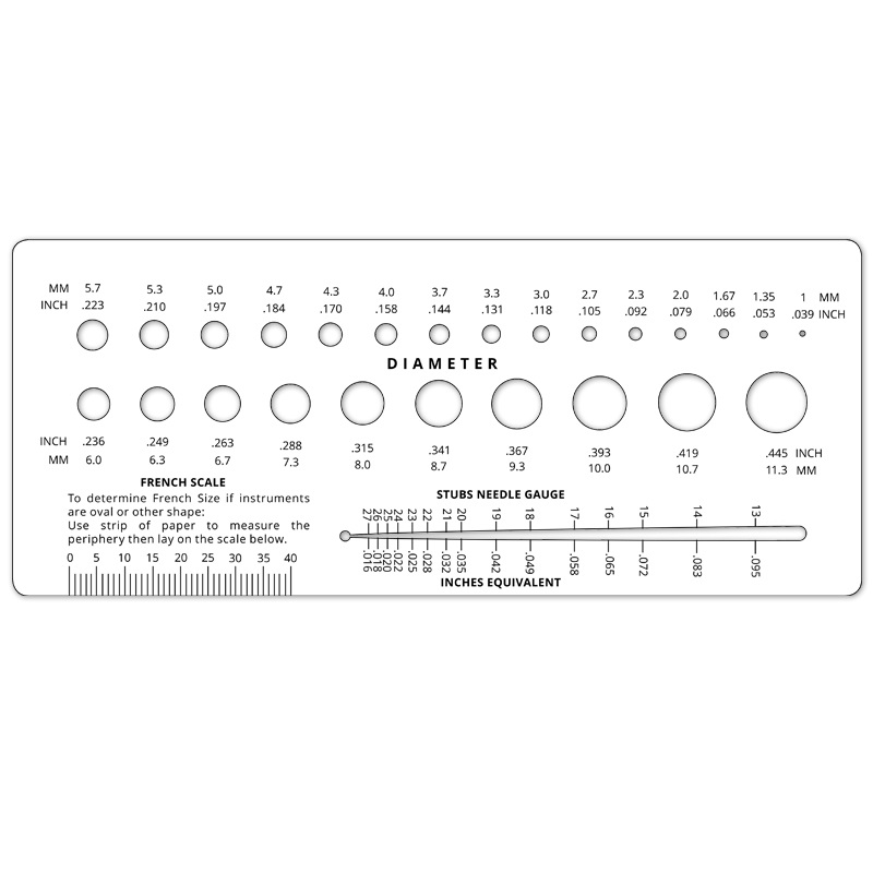 HOSPITAL RULERS RU20FCG French Catheter Gauge, 42 OFF